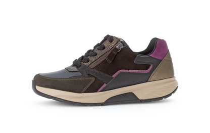 Gabor Rollingsoft 76.878.63 Black, Brown & Berry Combi Sneakers