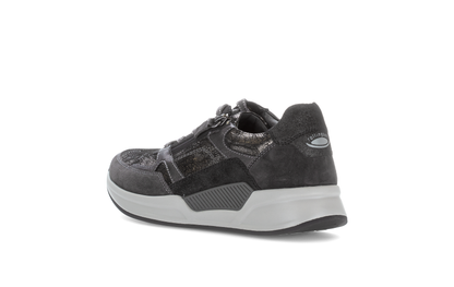 Gabor Rollingsoft 76.958.61 Black, Silver & Dark Grey Combi Sneakers