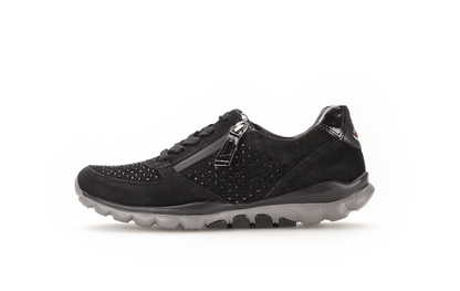 Gabor Rollingsoft 76.968.87 Black Sparkle Combi Sneakers