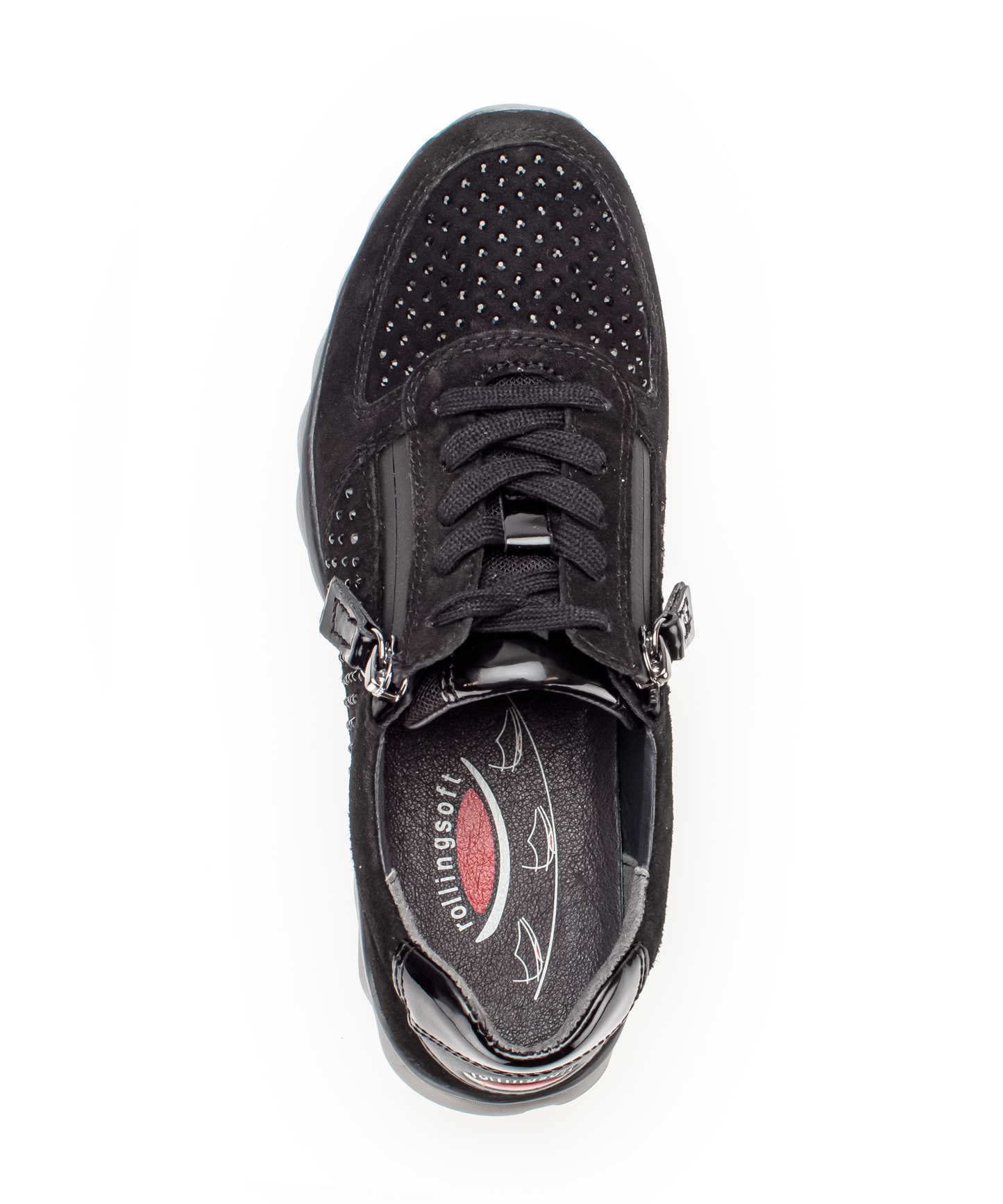 Gabor Rollingsoft 76.968.87 Black Sparkle Combi Sneakers
