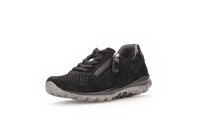 Gabor Rollingsoft 76.968.87 Black Sparkle Combi Sneakers