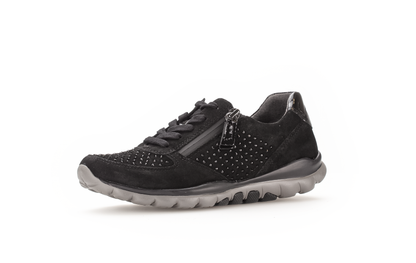 Gabor Rollingsoft 76.968.87 Black Sparkle Combi Sneakers