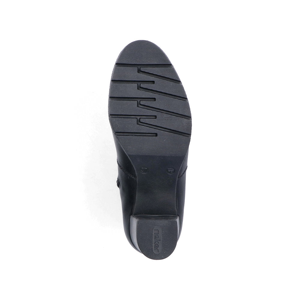 Rieker 77674-00 Black Block Heel Boots