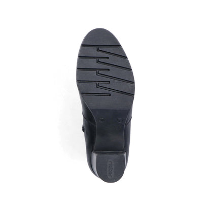 Rieker 77674-00 Black Block Heel Boots