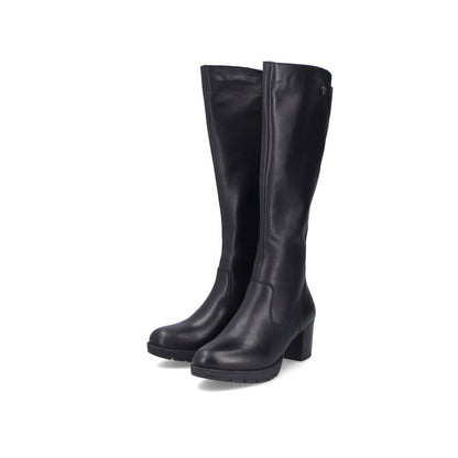 Rieker 77684-00 Black Long Boots
