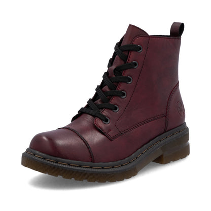 Rieker 78202-35 Wine Ankle Boots