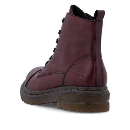 Rieker 78202-35 Wine Ankle Boots