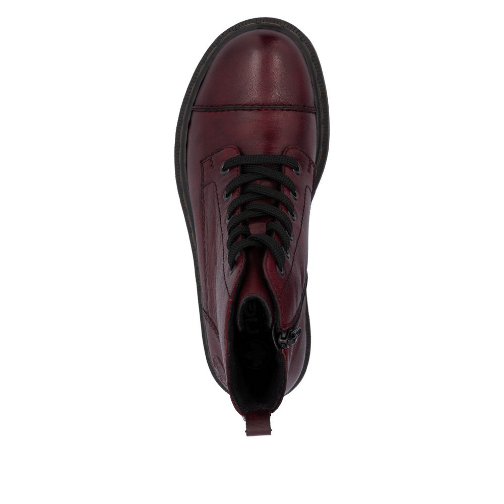 Rieker 78202-35 Wine Ankle Boots