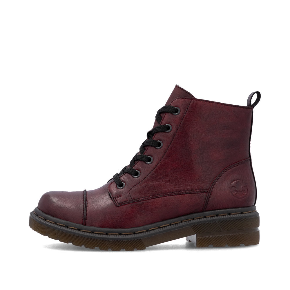 Rieker 78202-35 Wine Ankle Boots