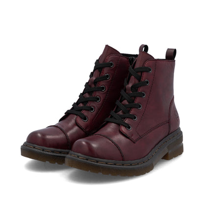 Rieker 78202-35 Wine Ankle Boots