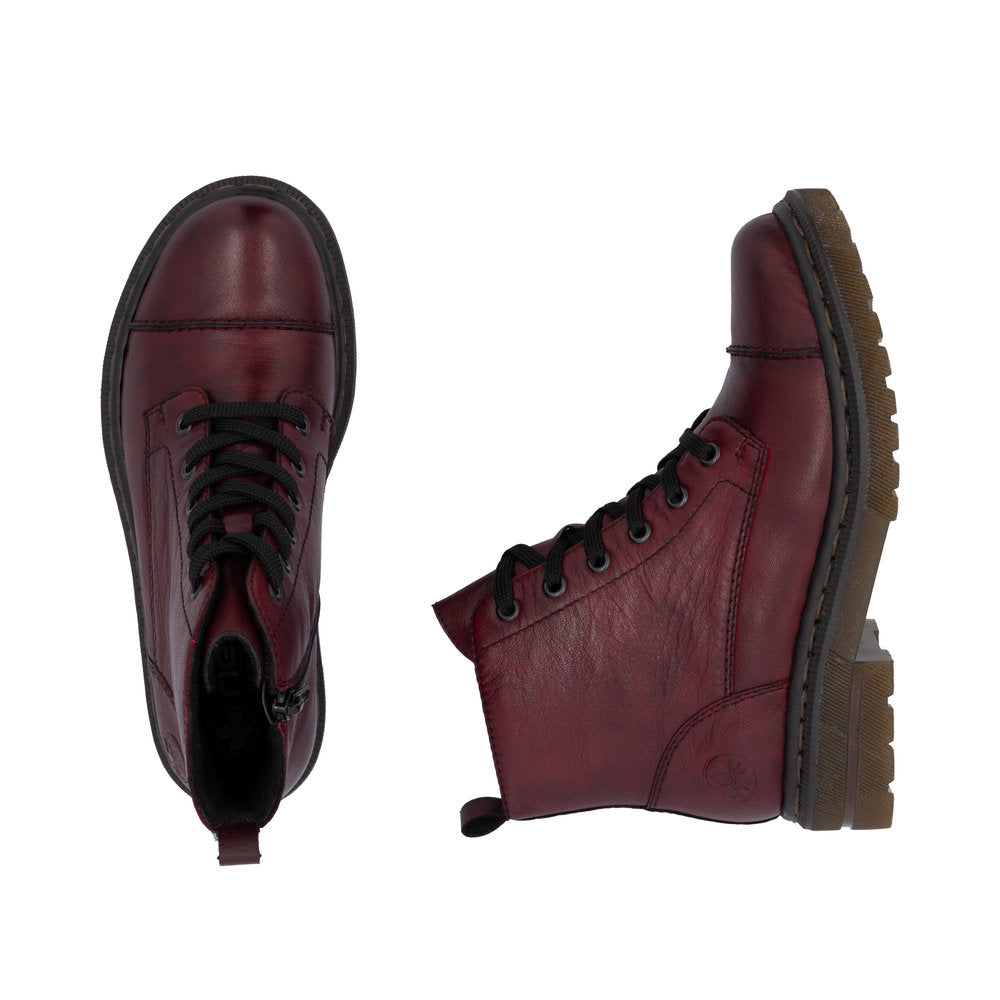 Rieker 78202-35 Wine Ankle Boots