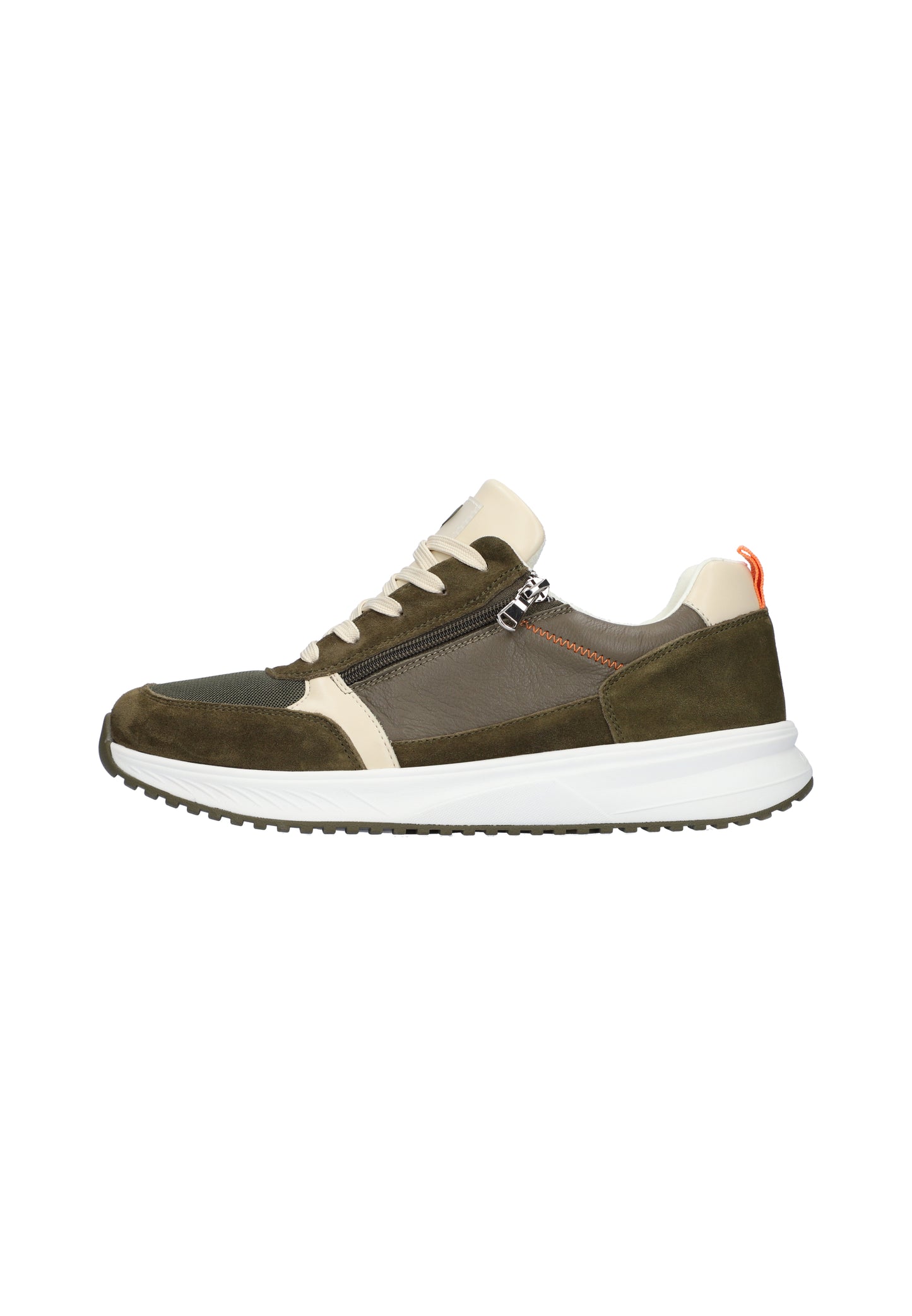 Waldlaufer 784001 101 219 Olive & Beige Combi Lace Sneakers