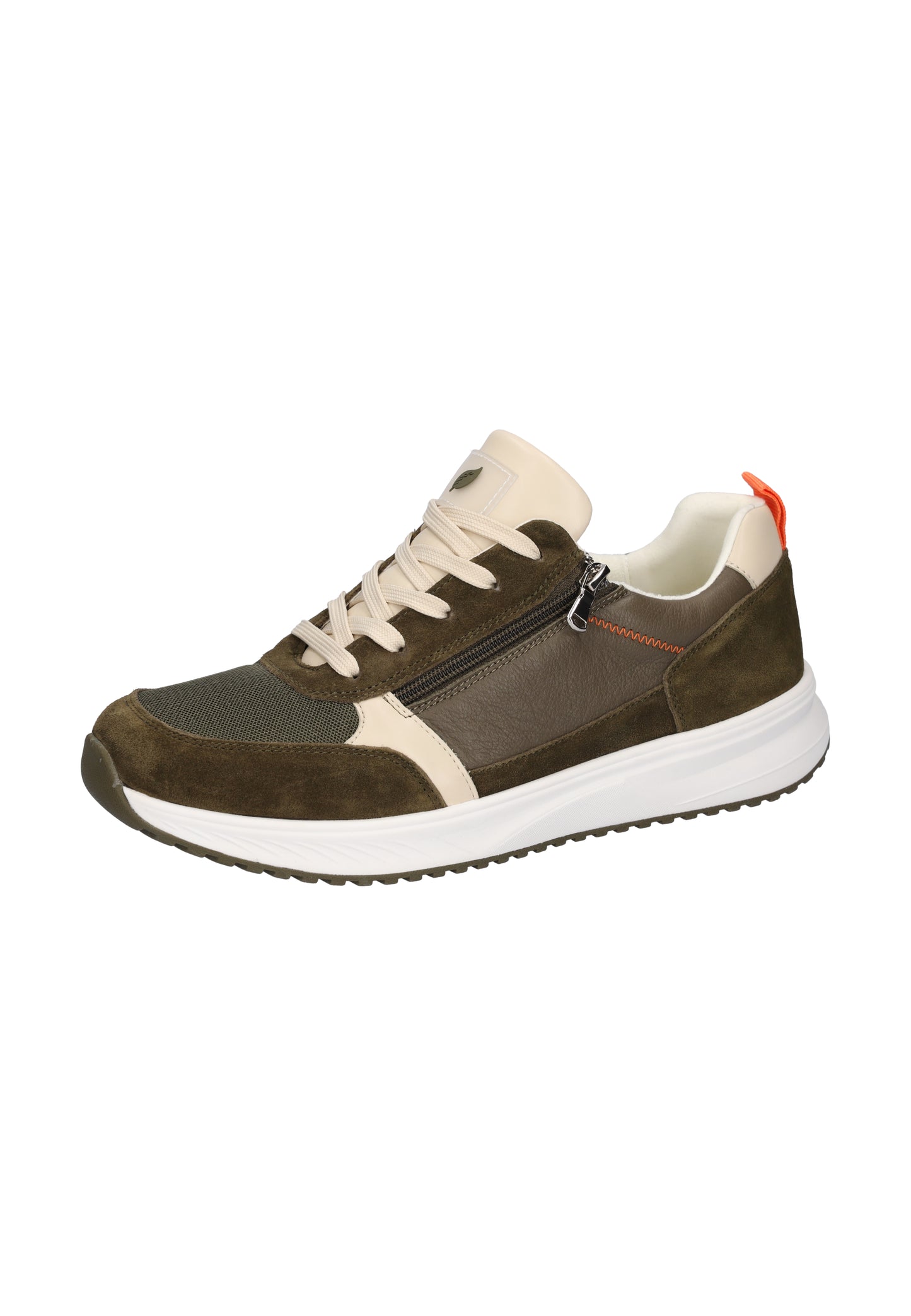 Waldlaufer 784001 101 219 Olive & Beige Combi Lace Sneakers