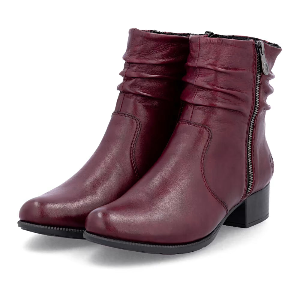 Rieker 78656-35 Red Ankle Boots