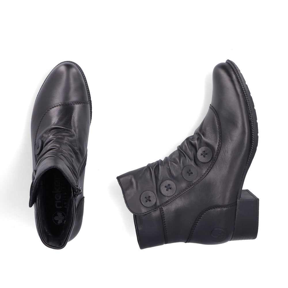 Rieker 78659-00 Black Ankle Boots