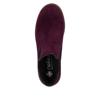 Rieker 79265-30 Plum & Black Ankle Boots