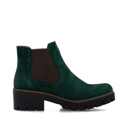 Rieker 79265-55 Bottlegreen & Brown Ankle Boots