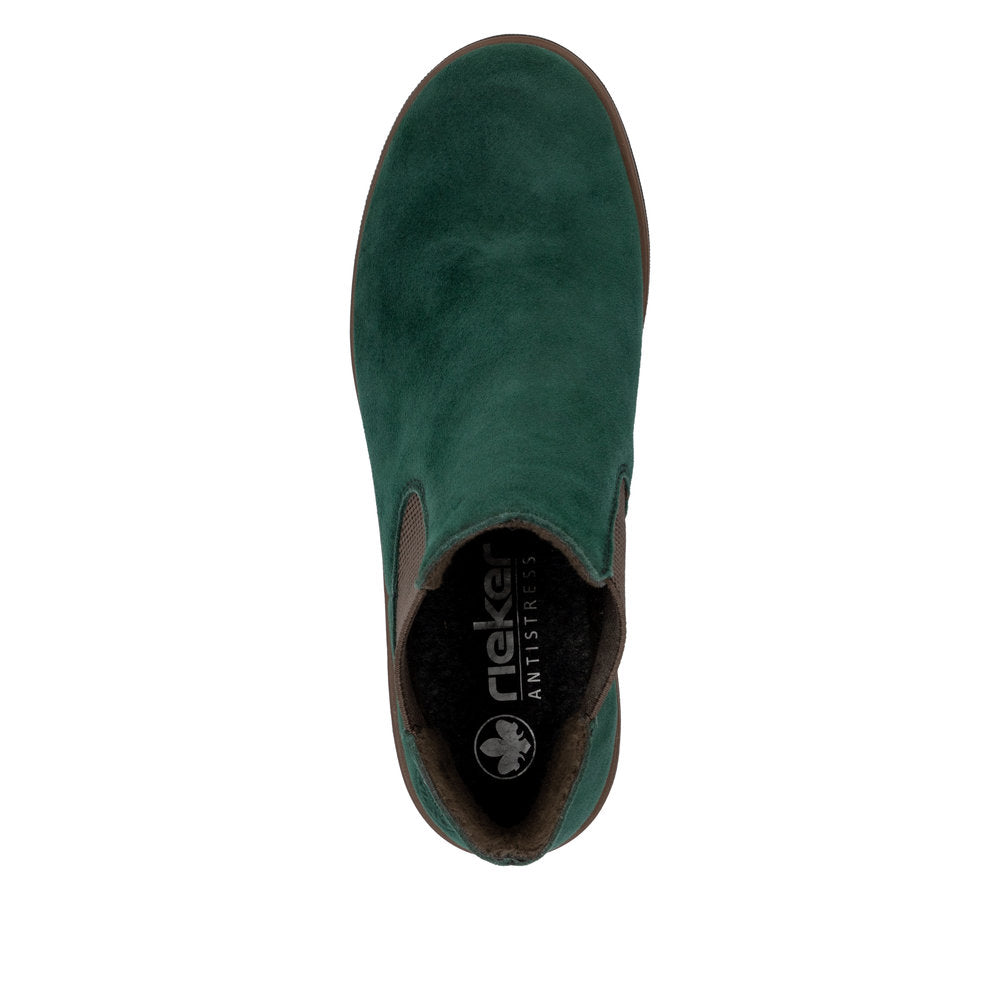Rieker 79265-55 Bottlegreen & Brown Ankle Boots