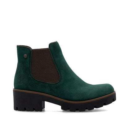 Rieker 79265-55 Bottlegreen & Brown Ankle Boots