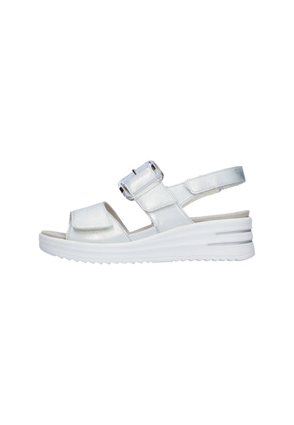 Waldlaufer 795006 113 211 H Dina H Fit Silver Velcro Sandals