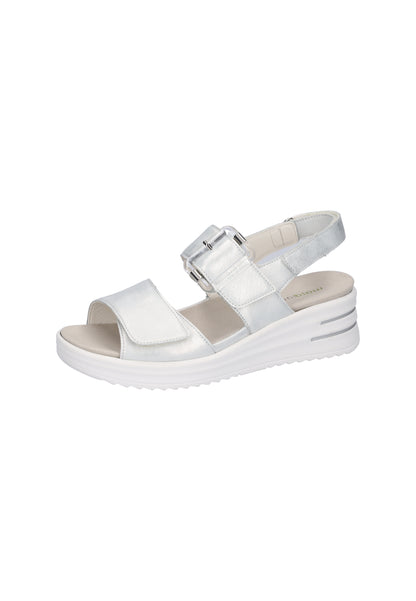 Waldlaufer 795006 113 211 H Dina H Fit Silver Velcro Sandals