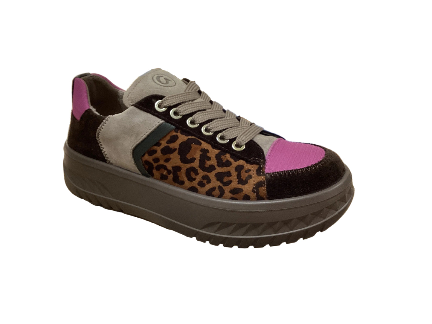 Ara 12-46711 19 Monaco 2.0 Brown Leopard Gold Combi H Fit Trainers
