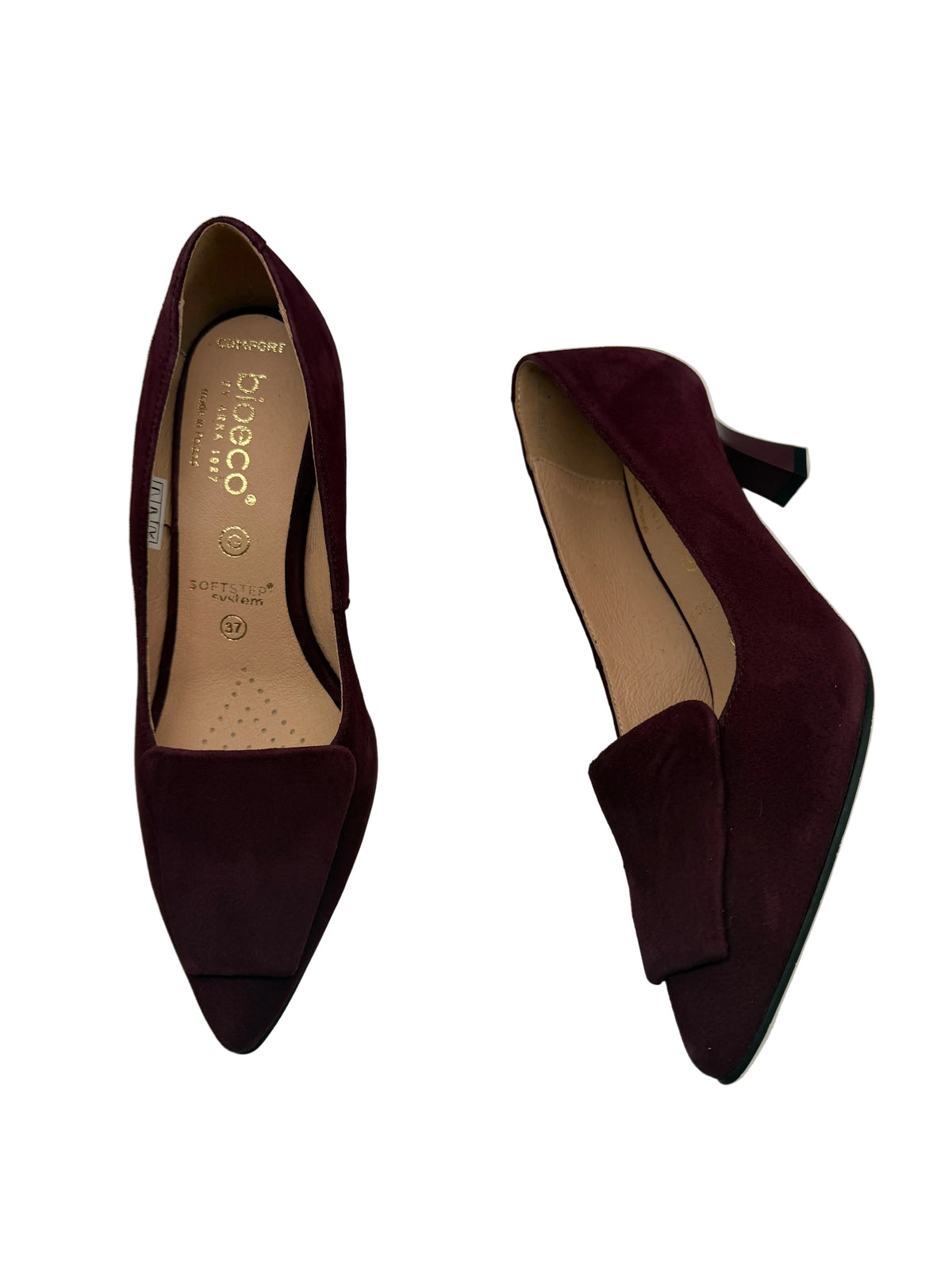 Bioeco by Arka 1111 3034 Burgundy Suede Heels