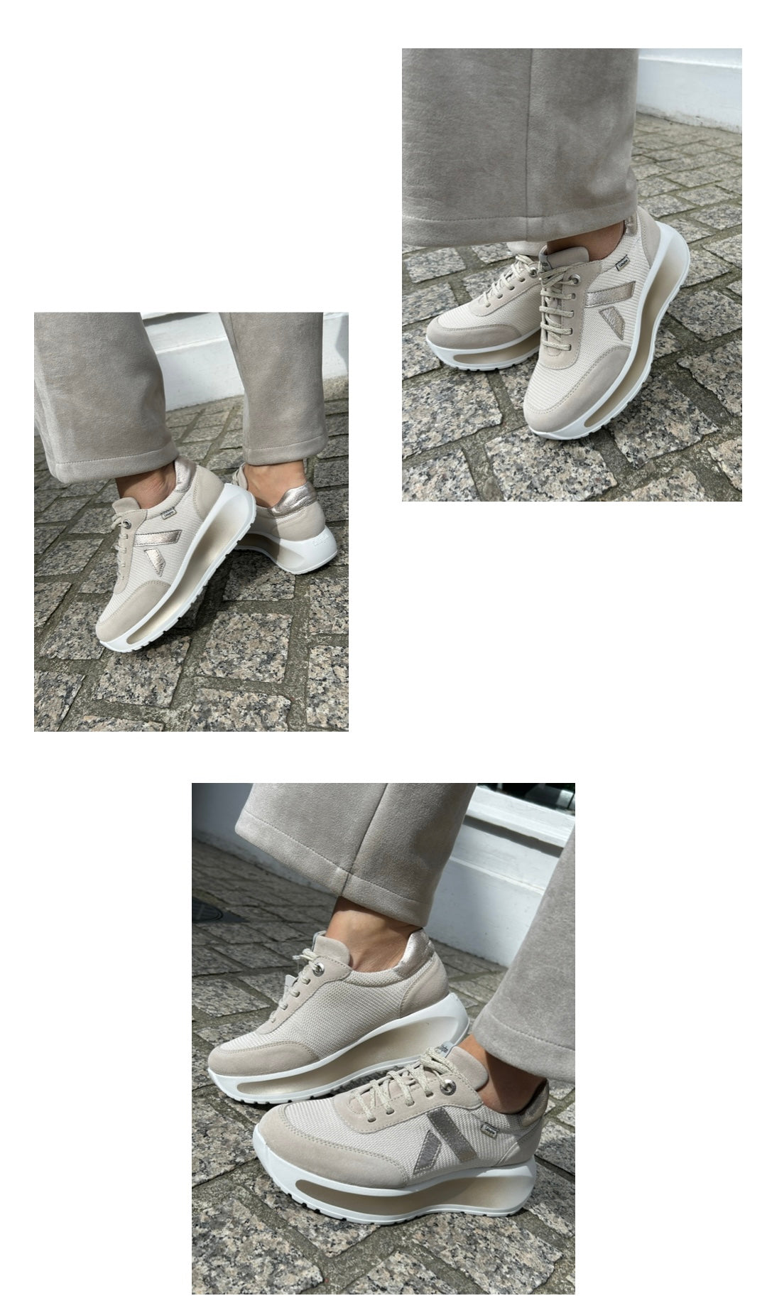 Callaghan 61609 Beige & Gold Sneakers