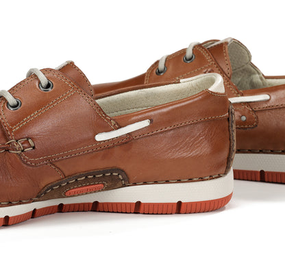 Fluchos F1448 Rin Cuero Tan Deck Shoes