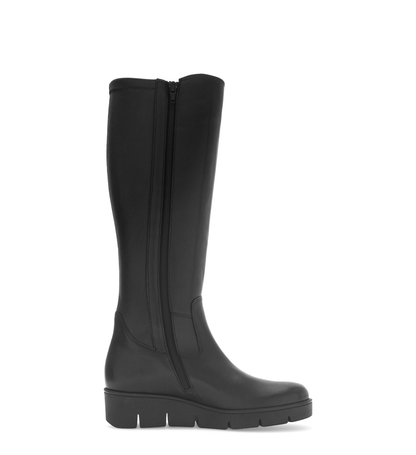 Gabor Comfort 8005.03.001 Black G Fit Knee High Boots with M- Stretch Elastic