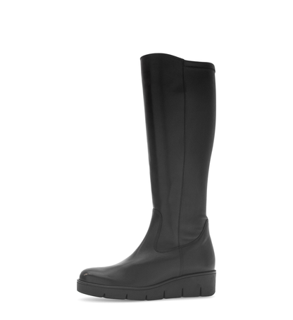 Gabor Comfort 8005.03.001 Black G Fit Knee High Boots with M- Stretch Elastic