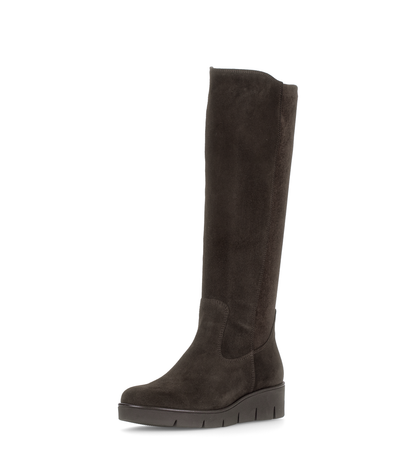 Gabor Comfort 8005.03.002 Mocca Brown G Fit Knee High Boots with M- Stretch Elastic