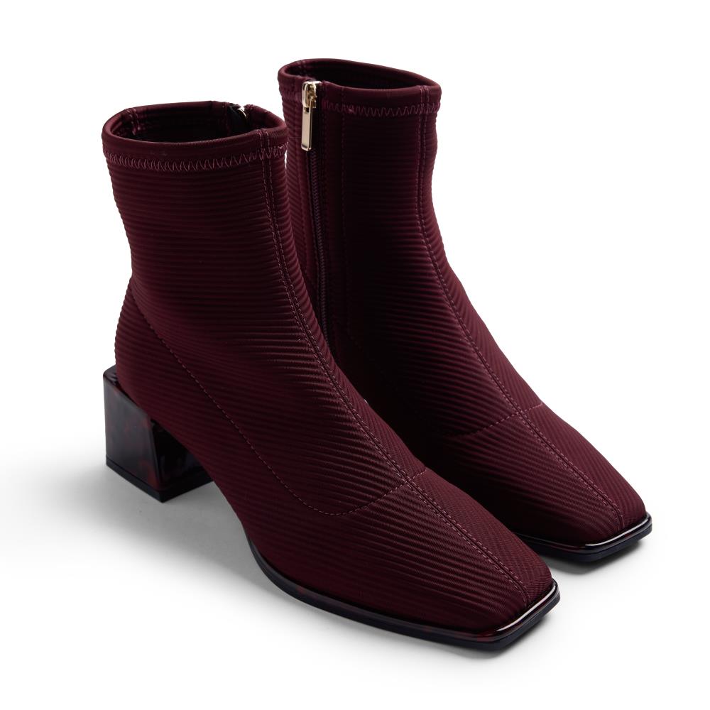 Gioseppo 80115-80115 Burgundy Ankle Sock Boots
