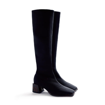 Gioseppo 80124-80124 Black Knee High Boots