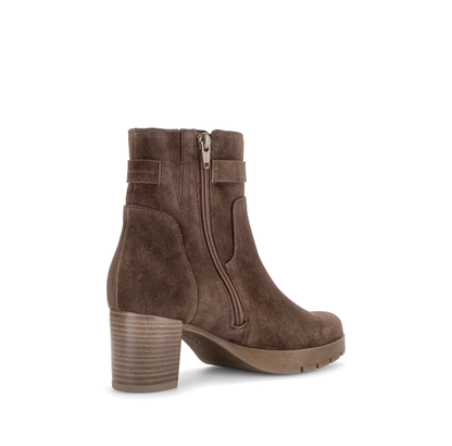 Gabor Comfort 8030.02.004 Cacao Brown Suede G Fit Block Heel Boots