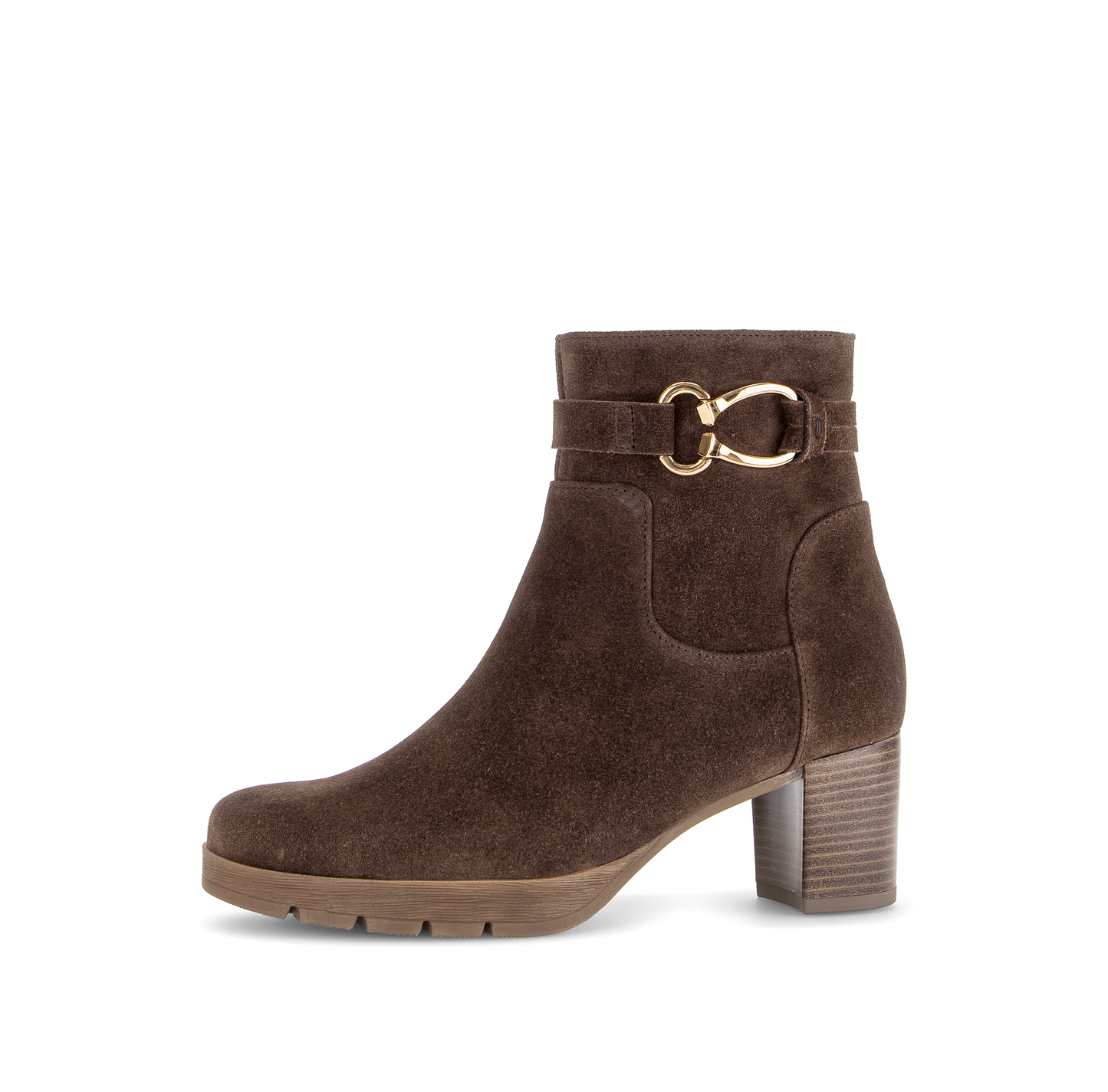 Gabor Comfort 8030.02.004 Cacao Brown Suede G Fit Block Heel Boots