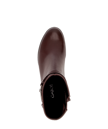 Gabor Comfort 8030.02.005 Bordo Burgundy G Fit Block Heel Boots