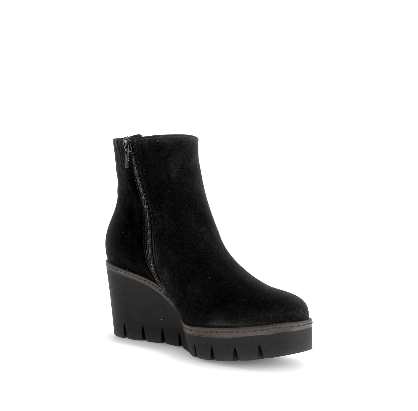 Gabor 8045.01.002 Black Suede Wedge Boots