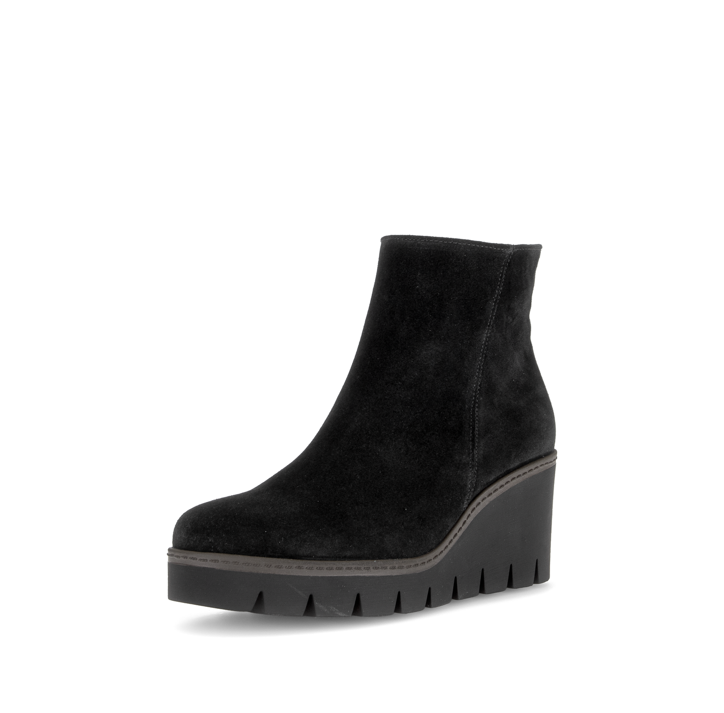 Gabor 8045.01.002 Black Suede Wedge Boots