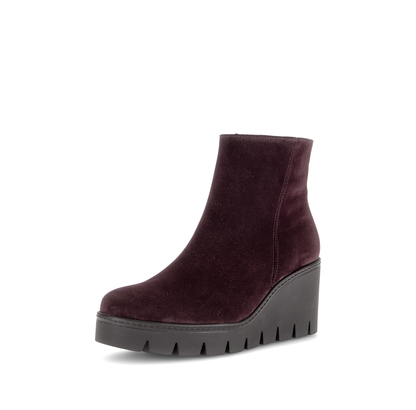 Gabor 8045.01.005 Mulberry Suede Wedge Boots