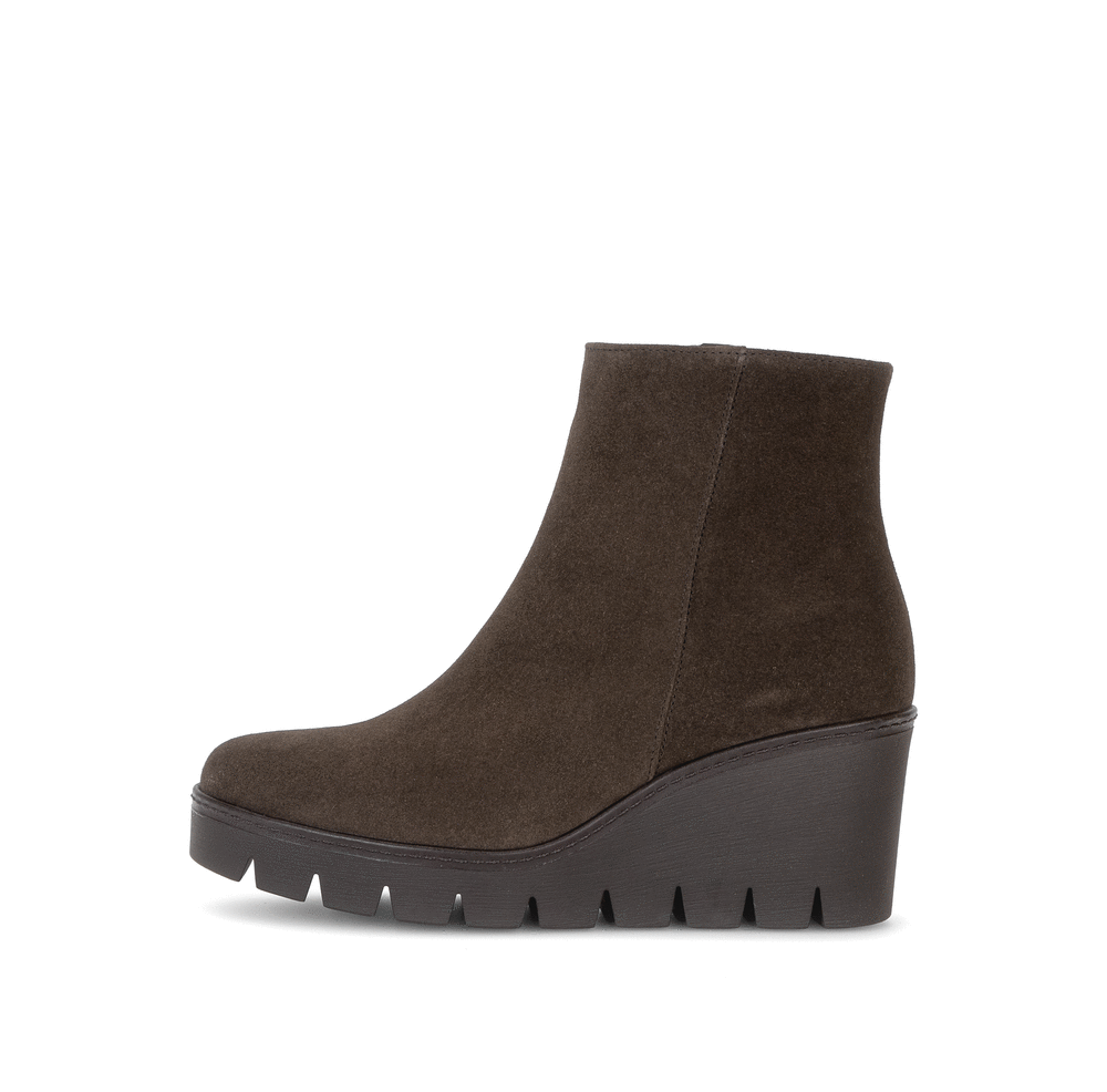 Gabor 8045.01.006 Mocca Brown Suede Wedge Ankle Boots