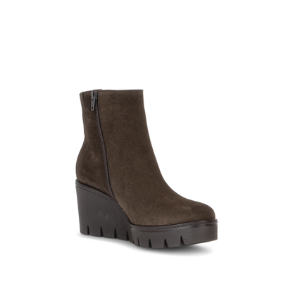Gabor 8045.01.006 Mocca Brown Suede Wedge Ankle Boots