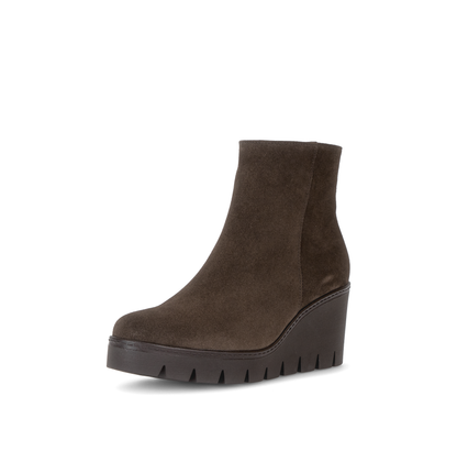 Gabor 8045.01.006 Mocca Brown Suede Wedge Ankle Boots