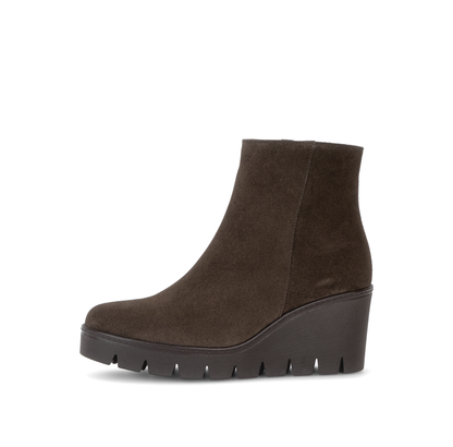 Gabor 8045.01.006 Mocca Brown Suede Wedge Ankle Boots
