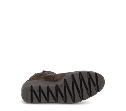 Gabor 8045.01.006 Mocca Brown Suede Wedge Ankle Boots