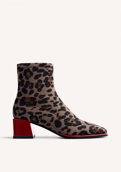 Gioseppo 80683-80683 Leopard Print Ankle Sock Boots