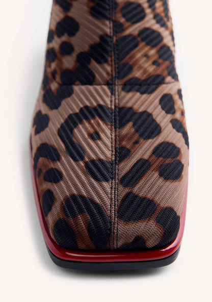 Gioseppo 80683-80683 Leopard Print Ankle Sock Boots