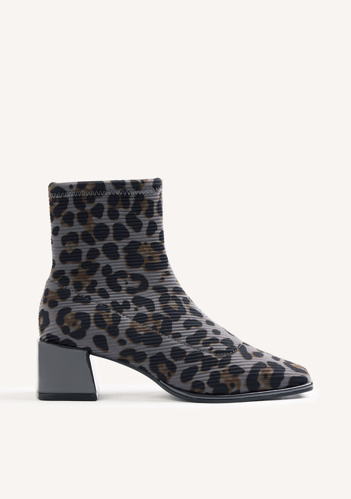 Gioseppo 80794-80794 Grey Leopard Print Ankle Sock Boots
