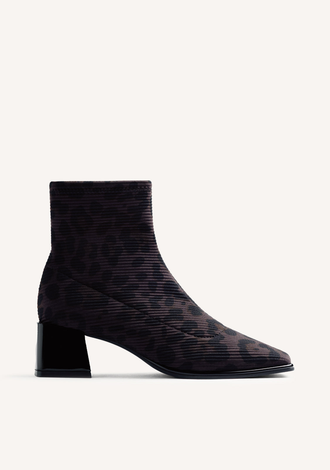 Gioseppo 80794-80794 Black Leopard Print Ankle Sock Boots