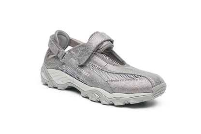 G Comfort 81023 TM Taupe Metallic Mesh Velcro Shoes